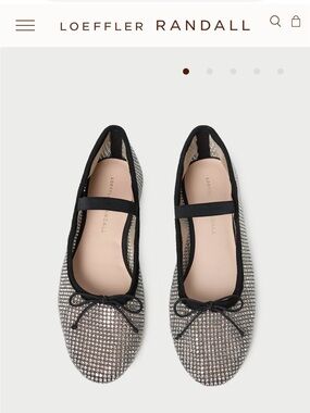 Loeffler Randall Leonie mesh sparkle ballet flats size 8 worn once